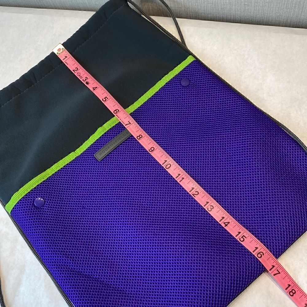 Rodan +Fields Cinch Sack Backpack Gray Purple - image 7